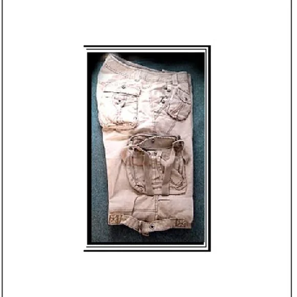 Rare & Unique Very Fashionable Safari Cargo Expedition 100% Cotton Khaki Pants
